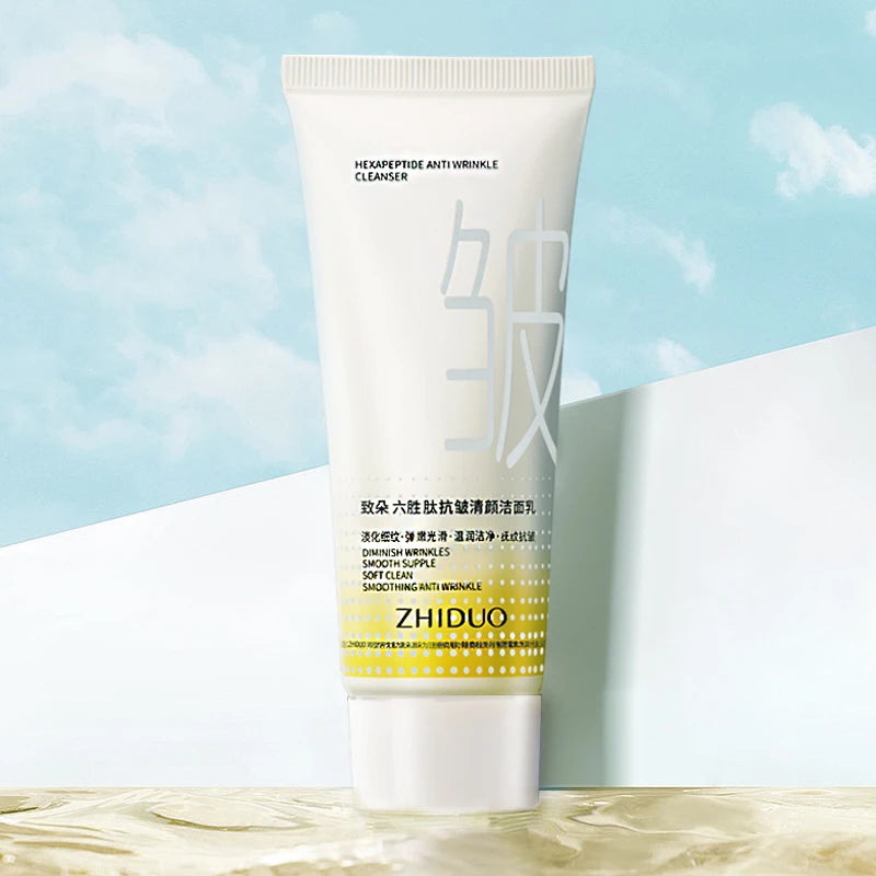 OEM Private Label ZHIDUO Amino Acid Peptides Clean and Clear Facial Cleanser Gentle Face Wash for Oily Acne Skin