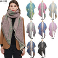 Landfond Accessory Winter Scarf Classic Tassel Plaid Scarf Warm Soft Chunky Large Blanket Wrap Shawl Long Scarves