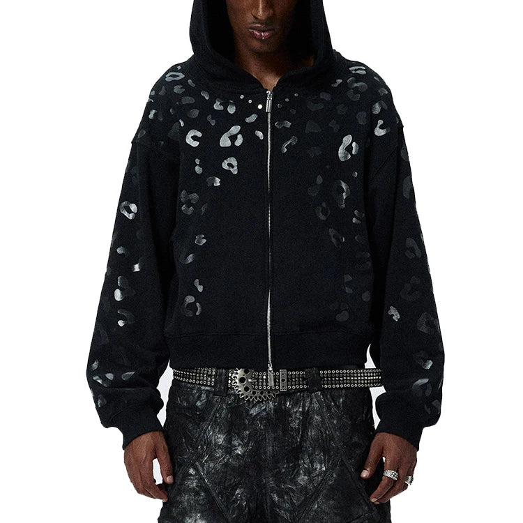 Hoodies Supplier Custom High Quality Heavyweight Drop Shoulder Oversize Boxy Short Style Full Zip up Hoodies for Men Casual Wear