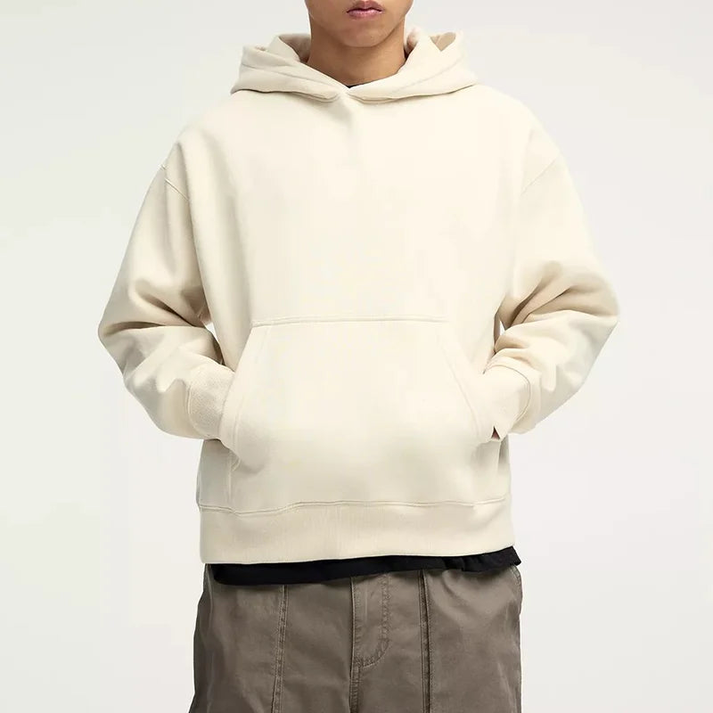 Wholesale Oversized 100% Cotton Hoodies for Men High Quality Custom Logo Blank Streetwear ODM Fleece Fabric Printed Hooded