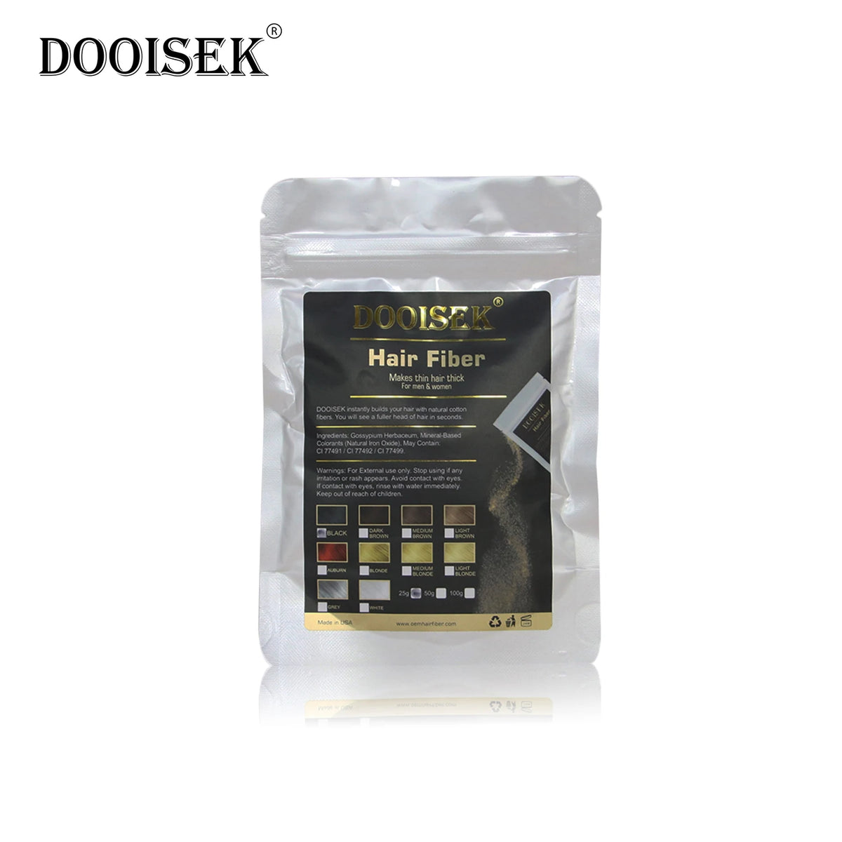 25g/50g/100g Private Label Keratin Hair Building Fiber Black Blonde Brown Colors OEM Hair Fiber Refill Bag MegaBDM