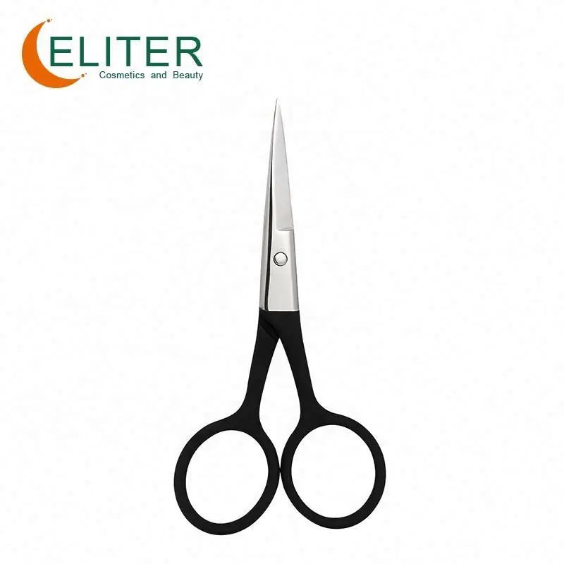 Eliter Hot Sell in Stock Soft Touch Nail Fine Scissors Nail Scissors Black Russian Manicure Cuticle Scissors Professional
