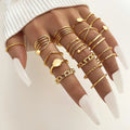 Muses Jewels HKR1 18K Gold Plated Alloy Punk Hard Metal Seat Butterfly Cross Lab Created Rhinestone Ring Fashionable Ring