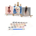 Paint by Number DIY Painting by Numbers 20x20cm Children Cartoon Framed Handpainted Kids Painting Artwork Gift with Frame Kits