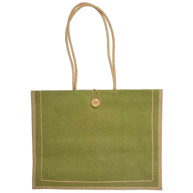 Wholesale Grocery Shopping Bag Burlap Beach Tote Bag With Handle Jute Bag