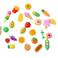 4pieces Per Pack Eraser Pencil Set Food Shape Vegetable Cake Tool Biscuitst Office Study Dessert Rubber Eraser School