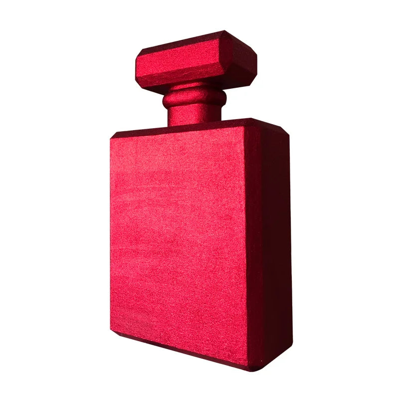 Foam Sculpture Large Red Scallion Glitter Perfume Bottle Cosmetics Brand Window Beauty Chen Art Prop Model Custom