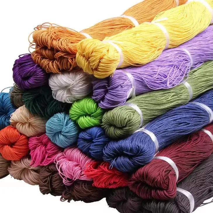 Eco-Friendly Braided Waxed Cord 1mm Taiwan Polyester Waxed Cord for Necklace Bracelet Jewelry Making