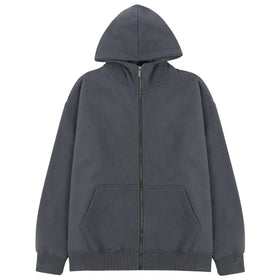High Quality 400g Fleece Hoodie Oversized Zip Customized Logo Hooded Collar Print Pattern for Autumn Made Polyester/Cotton