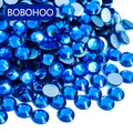 BOBOHOO SS2 Blue Black Rhinestone Flatback Rhinestones Strass Crystal Beads Customized Non Hotfix Glass Rhinestones for Shoes MegaBDM