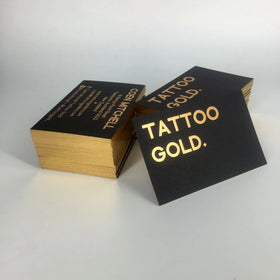 Custom Size Foil Black Cardboard Visiting Name Cards Business Cards Gold Luxury Paper Board Paper Printing