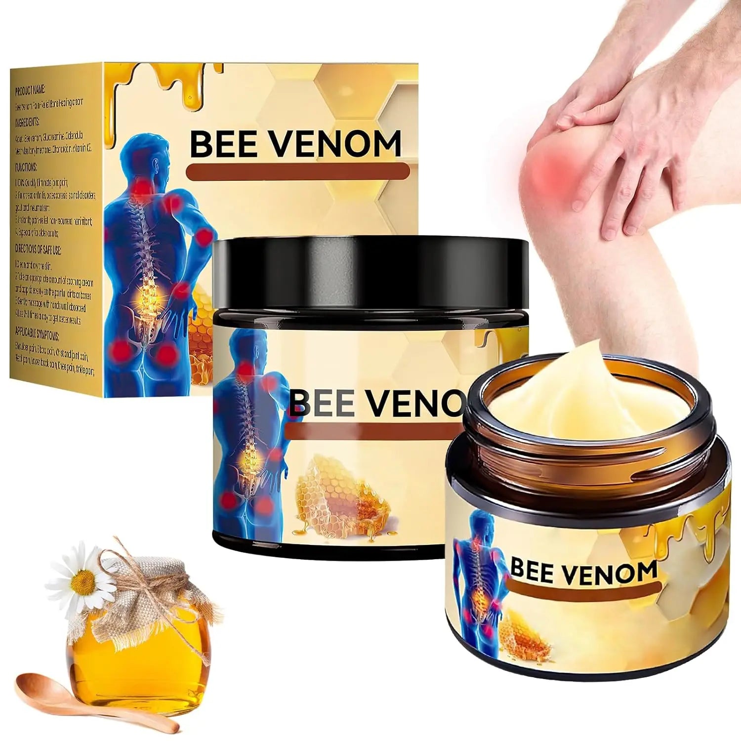 Bee Venom Cream Advanced Bee Venom Joint and Bone Cream Bee Venom Joint Relief Cream for Back Neck HandsKnee