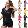 Women Pajama Sets Comfortable Short Sleeve Top & Shorts Sleepwear Spring Fashion 2pcs Pajamas Suit