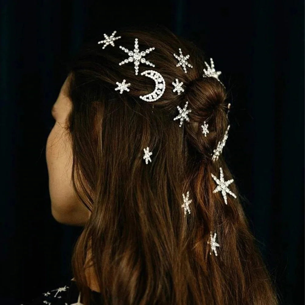 Gabyl Diamond Barrettes Clamp Star Hair Clip Hairpin  Hair Accessories Jewelry  Crystal Women Gift