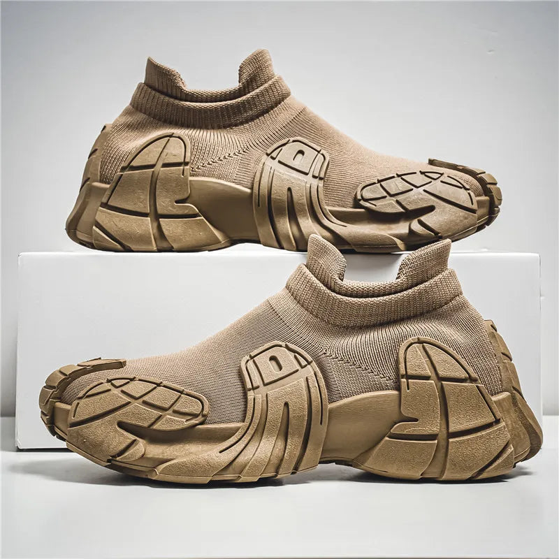 Custom Made Elastic slip on Socks Shoes Ultralight Running Tenis Hombre Fashion Walking Men's Trainers