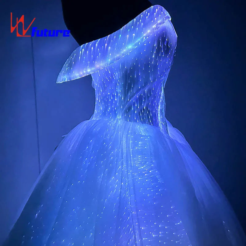 LED Light up Princess Wedding Dress Gown with Sparkling Sequins and Tulle Ideal for Bridal Party & Special Occasions