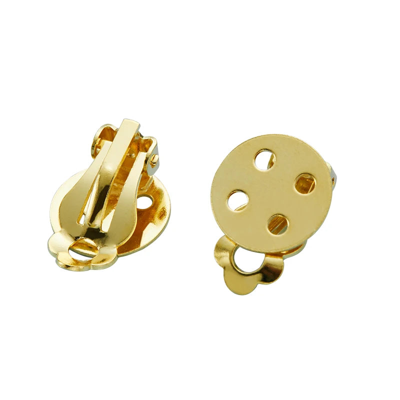 Ear Clip Conversion Artifact 4 Holes Flat Handmade Clip on Earring Accessories Without Ear Holes Frog Ear Clip