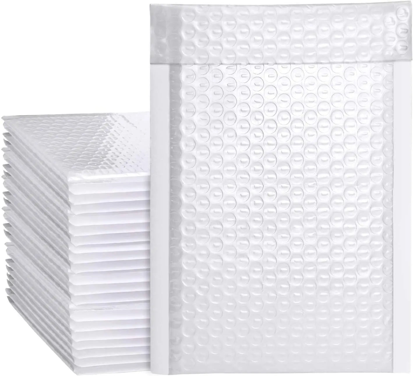 2024 Hot Sale White Compostable Bubble Mailer Bubble Padded Mailer for Courier Delivery Free Customization