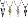 G1210 Punk Hip Hop Jewelry Necklaces Men Arrow Pendant Necklace