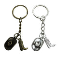 Metal Cowboy Keychains Horse Cowboy Hat Cowboy Boots Alloy Men Key Chains for Bag Accessories DlY Jewelry Gifts Western Key Ring