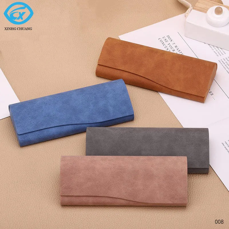 Cheaper Hand-made Eyeglasses Case Low MOQ Sunglasses Spectacle Cases Custom Logo PU Glasses Packaging Box