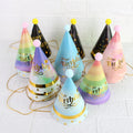 Birthday Party Hat Pompon Gold Hot Stamping Birthday Hat Children's Birthday Decoration Hat