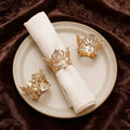 Other Party Decorations Gold Crown Shaped Napkin Ring with Diamond Napkin Holder for Home Wedding Party Table Decoration