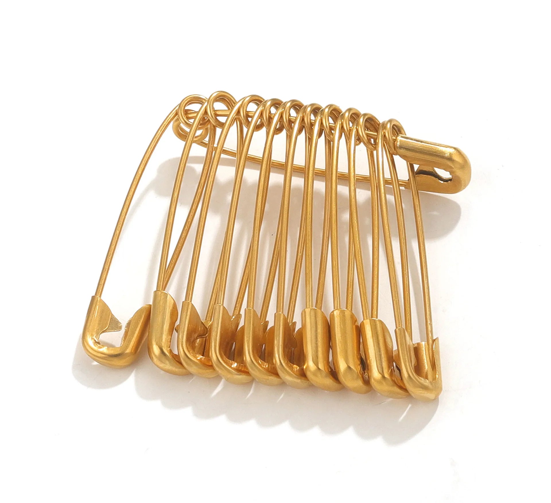 Wholesale Diy Sewing Tools Accessory Metal 20-56mm Nickel Stainless Steel Silver Gold Safety Pin for Garment