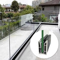 Hot Modern Frameless Balustrade Handrails Balcony Aluminum U Channel 6000 Series T5 CNC Glass Railing Deck Design