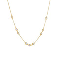 Fashion Minimalist Jewelry 925 Sterling Silver Diamond by the Yard Necklace Simple Round Zircon Gold Plated Necklaces for Women