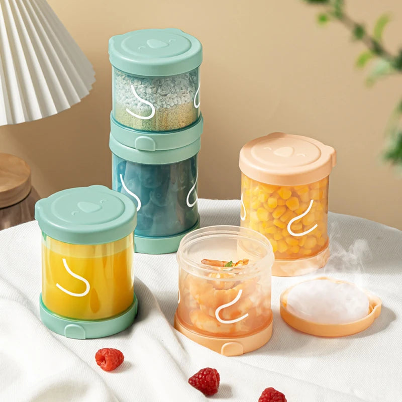 Travel Outdoor Stacking Food Storage Containers Food Jars with Ice Pack for Snack Food Freezer Container