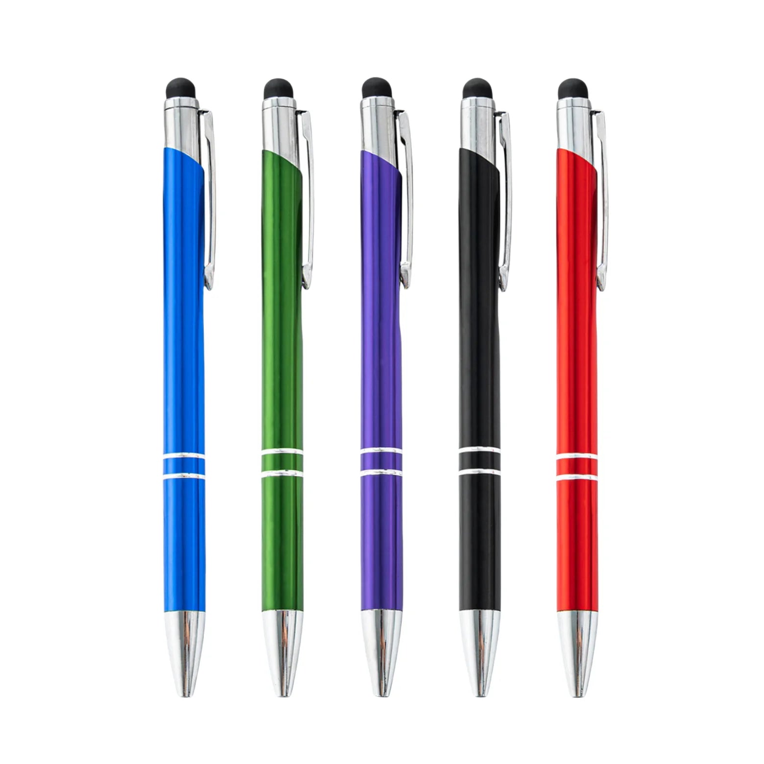 Custom Logo 2-in-1 Metal Stylus Ballpoint Pen 1.0mm Black Ink Touch Screen Pen for Promotional Corporate Gift Wholesale