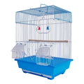 2024 New Design B007 Solid Pattern Metal Bird Cage with Plastic Trays Low MOQ OEM Iron Animal Cages