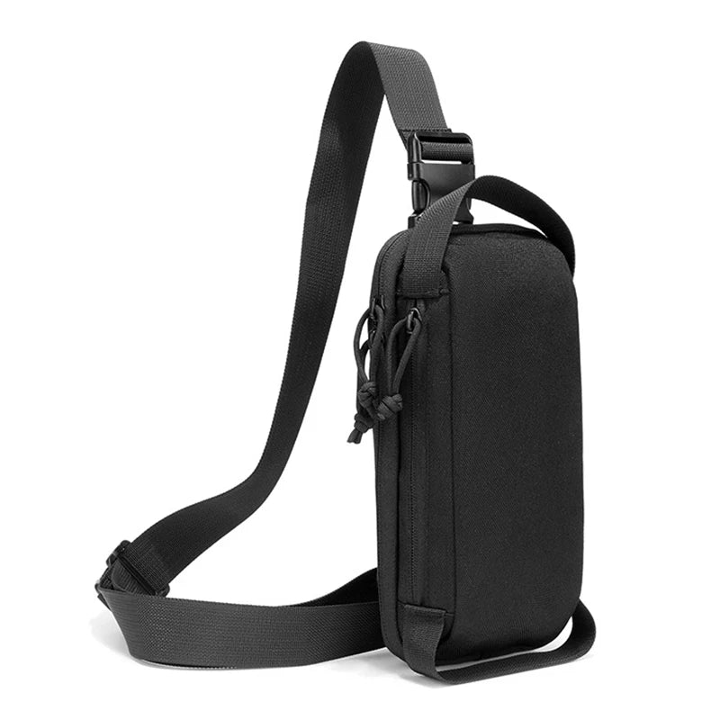 Lightweight Men's Chest Bag Vintage Waterproof Tactical Custom Crossbody Shoulder Hiking Sport Bag Zipper for Camping Hiking