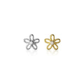 100% Real 925 Sterling Silver Korean Fine Jewelry Cute Sweet Hollow Mini Small Flower Geometric Stud Anniversary Party Zircon
