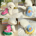 Lightweight Stretchy Custom Cute Pattern Furry Pet Clothes Vest Wholesale Summer Sweaters Coats Dog Shirt