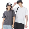 High Quality Heavyweight Short Sleeve Cropped Solid Sporty Woven Cotton Front Logo Blank T-shirt for Men
