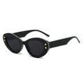 2023 New Cat Eye Sunglasses Personalized Pentagram Design Versatile Star Sunglasses for Women Blue Gray PC Frames Clashinig