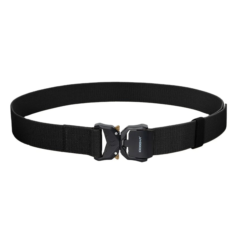 IDOGEAR New 1.5" Quick Release Elastic Belt Hunting Nylon Duty Belt Heavy Metal Buckle Duty Tactical Belt