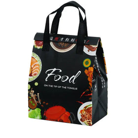 Cooler Bag for Food Custom Insulation Portable Non-woven Ice Cream Cake Lunch Takeaway Aluminum Foil Leather Insulated Letter