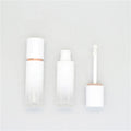 Custom Private Label 3ml White Round Empty Lip Gloss Tube Plastic Cosmetic Lipstick with Big Brush for Personalized Cosmetics