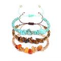 New Arrival Multicolor Tiger Eye Red Agate Turquoise Beads Bracelet for Women Men Irregular Natural Stone Bracelet