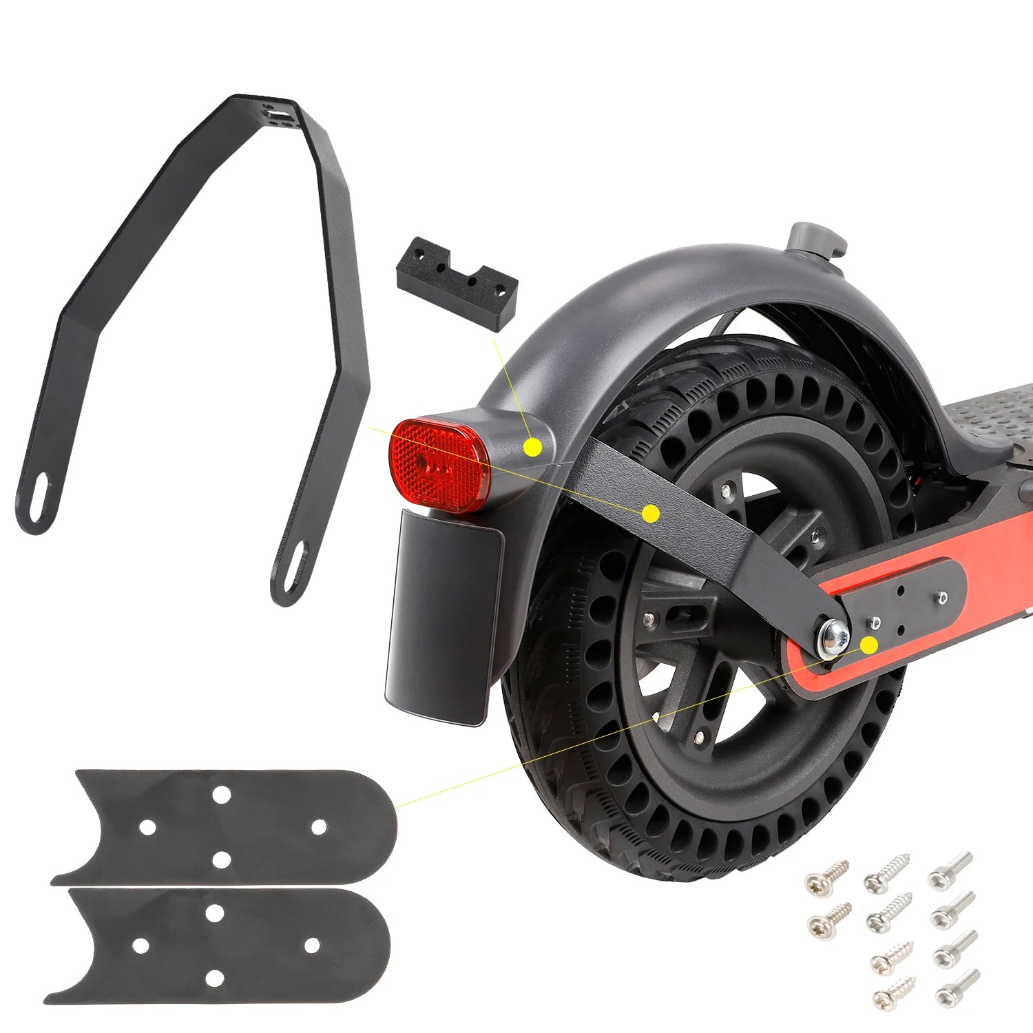 Rear Mudguard Bracket for Xiaomi M365 Pro Pro2 1S Scooters M365 and Pro Rear Fender Support with Gap Cover