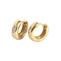 Fashion Statement Earrings 925 Sterling Silver Punk Round Shape with Marquise Horse Eye Stone Gold Plated Hoop Earrings Women