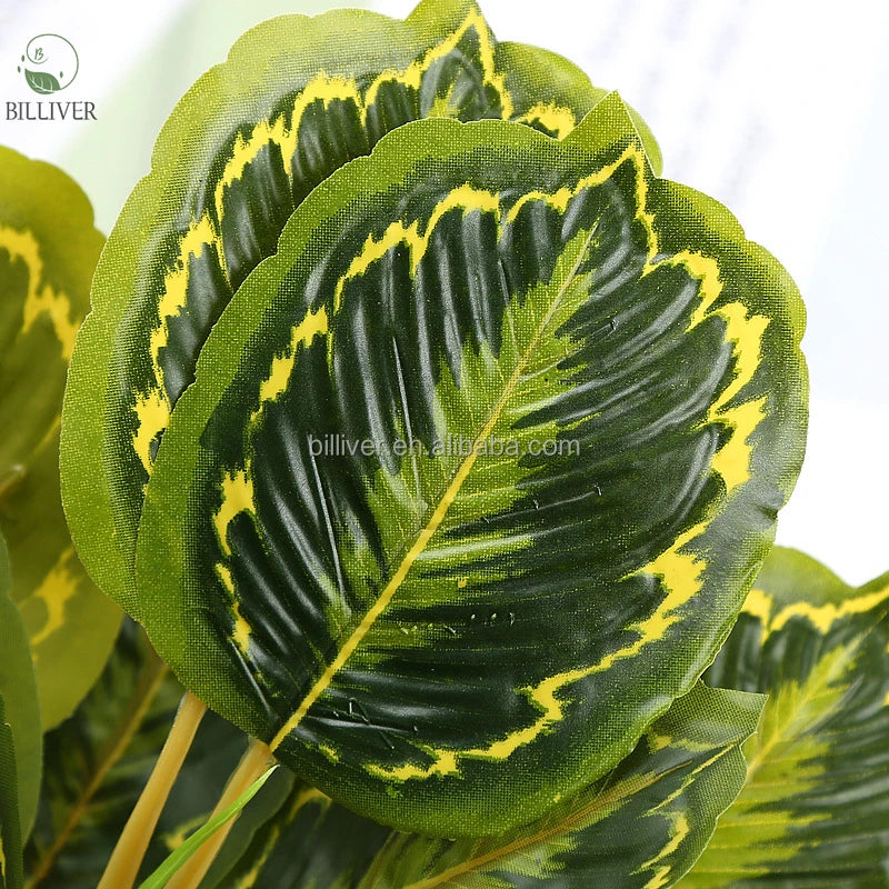 Wholesale Faux Plant Wall Accessories and Wedding Decorations 18 Heads Monstera Plant Turtle Leaf Artificial Green Leaf Plants