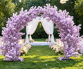 EG-V291 Wedding Flower Backdrop Decoration Artificial White Cherry Blossom Flower Hearts Arch Backdrop Wedding