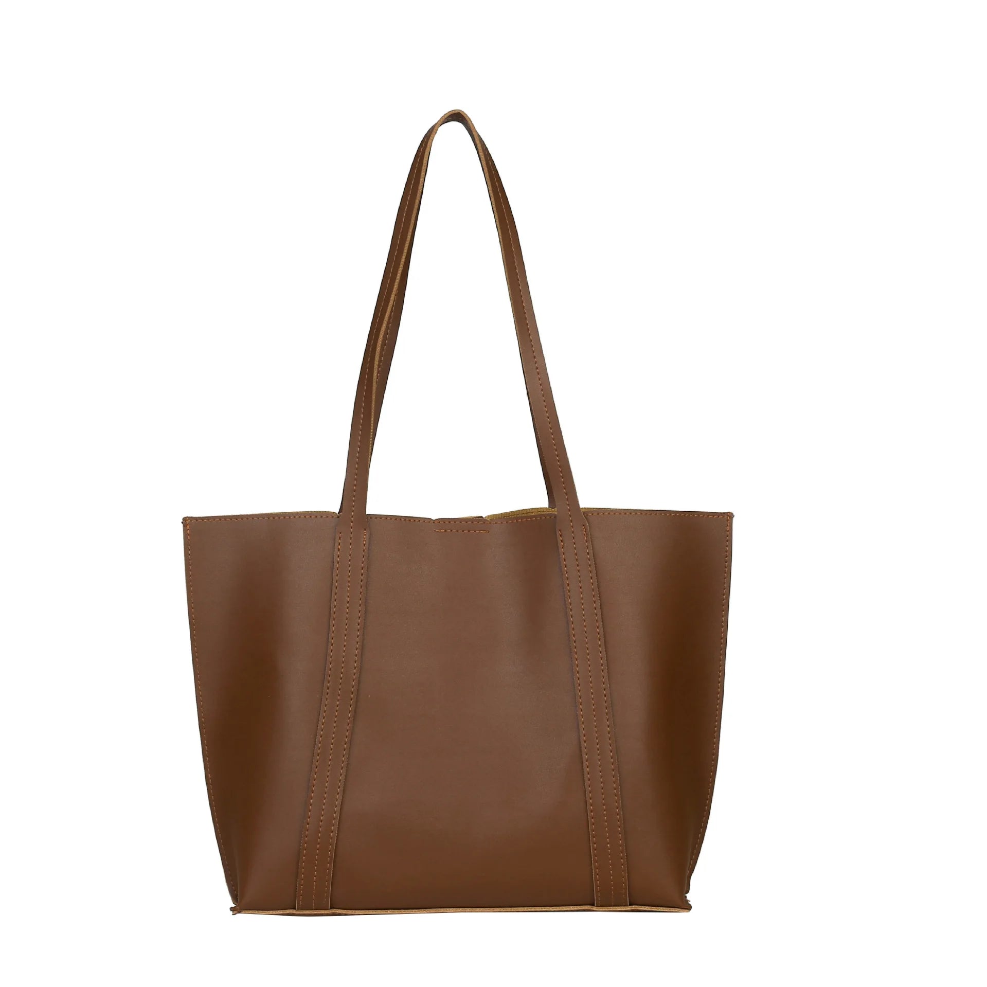 New Simple Style  Girl's Clutch Bag Large Capacity Pu Leather Handbags Ladies Women Tote Hand Bags Ladies Single Shoulder Bags