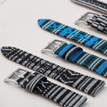 Factory Wholesale Custom Colorful Woven High Quality Stainless Steel Buckle Printed Leather Canvas Smart Watch Band