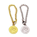 Promotional Backpack Hardware Metal Round logo Keychain Custom Engraved Name Bags Accessory Metal Hang Label Tags with Chain