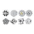 Real 925 Sterling Silver Fashion Luxury Smiling Sunflower Beads Charms Bracelet Jewelry Making All-match Gift Party Hot Sale